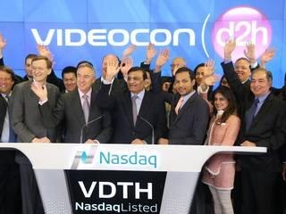 Videocon d2h becomes 1st Indian media company to ring the opening bell at NASDAQ today