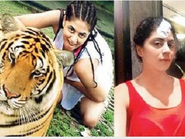 स्कीइंग करते वक्त हादसे का शिकार हुई 'चंद्रमुखी चौटाला' kavita_kaushik_meets_an_accident