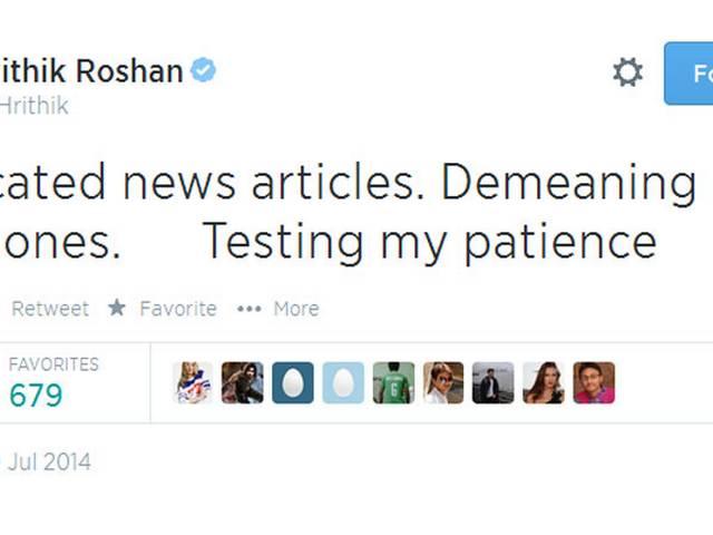 सुजैन ने नहीं मांगे 400 करोड़ रुपये: रितिक रोशन Hrithik Roshan upset, angry over Rs 400 crore alimony came in news
