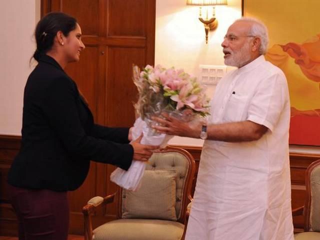 'पाकिस्तान की बहू' सानिया मिर्जा पीएम नरेंद्र मोदी से मिलीं sania meet with modi