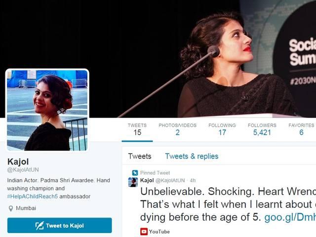 ट्विटर पर आईं काजोल kajol on twitter