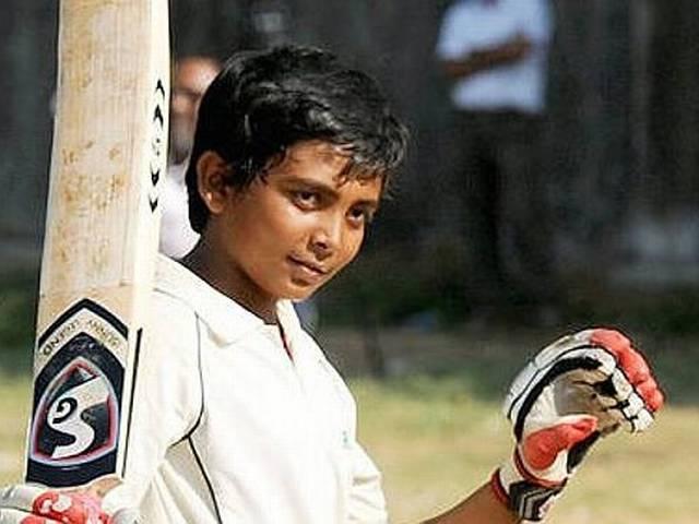 नन्हे क्रिकेटर के साथ कंपनी ने किया 36 लाख का करार Cricket_SG_Prithvi Shaw_Sachin tendulkar_36 lakh_