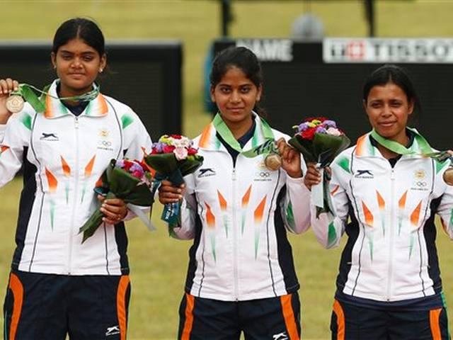 एशियन गेम्स: तीरंदाजी में महिला कंपाउंड टीम ने दिलाया कांस्य पदक Indian compound womens archery team wins a bronze