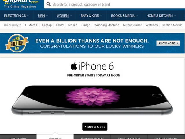 फ्लिपकार्ट पर आज से आईफोन 6 और आईफोन 6 प्लस की प्री बुकिंग शुरू A day after Big Billion Day, Flipkart begins pre-booking for iPhone 6