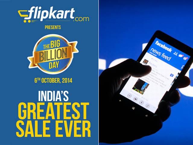 फ्लिपकार्ट ने एक दिन में 25 हजार टीवी सेट और पांच लाख मोबाइल फोन बेचे flipkart_facebook_hit