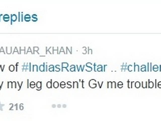 यो-यो हनी सिंह के बाद शो की होस्ट गौहर को लगी चोट! gauhar khan injured