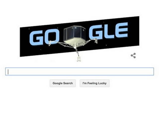 गूगल ने रोसेटा की कामयाबी को समर्पित किया डूडल philae-lander-google-doodle