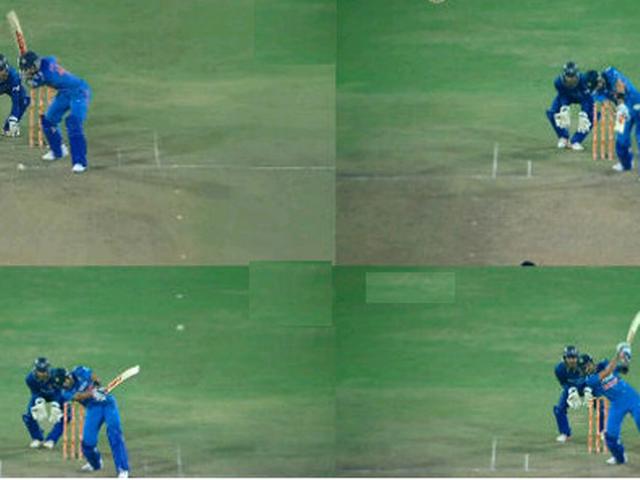 ...जब धोनी के 'घर' में धोनी बने कोहली! kohli shot