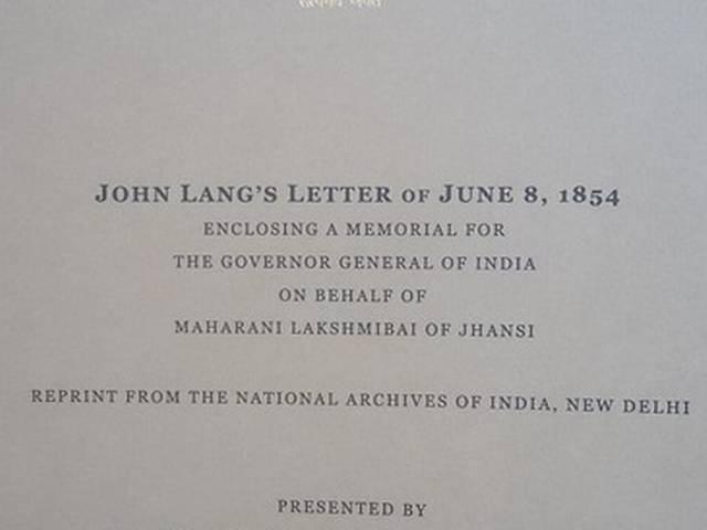रानी लक्ष्मीबाई की ओर से आस्ट्रेलियाई वकील की लिखी याचिका एबॉट को भेंट की मोदी ने Modi presented Abbott a petition wrote on behalf of Rani Lakshmi to Australian lawyer