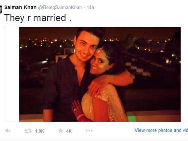 ये भी कोई कहने की बात है! Now they can do wat ever they want to do, Salman Khan tweeted about Arpita-Ayush