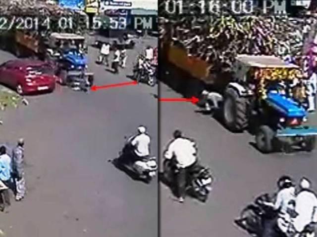 'जाको राखे साइयां मार सके न...' Gadhinglaj: Man Servived after crushing under Loaded Tractor