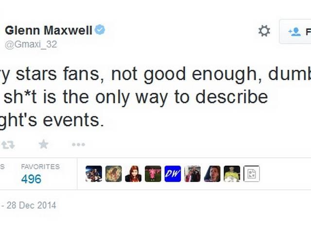 'घटिया' तरीके से आउट होने पर मैक्सवेल ने मांगी माफी maxwell