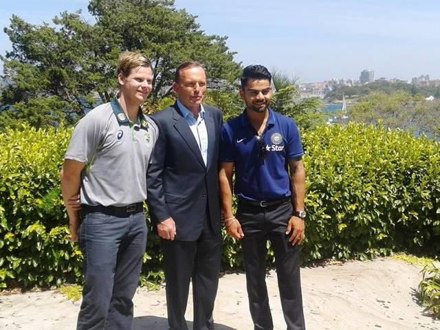 टीम इंडिया ने आस्ट्रेलियाई प्रधानमंत्री के साथ चाय पी dhoni_team india_kohli_