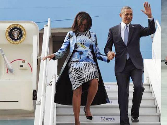 मिशेल ओबामा ने भारतीय डिजाइनर की ड्रेस पहनी Michelle Obama wears Indian designer’s outfit