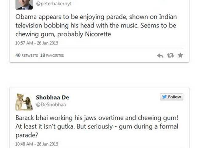 परेड के दौरान च्यूंगम चबाकर विवादों में आए ओबामा Obama