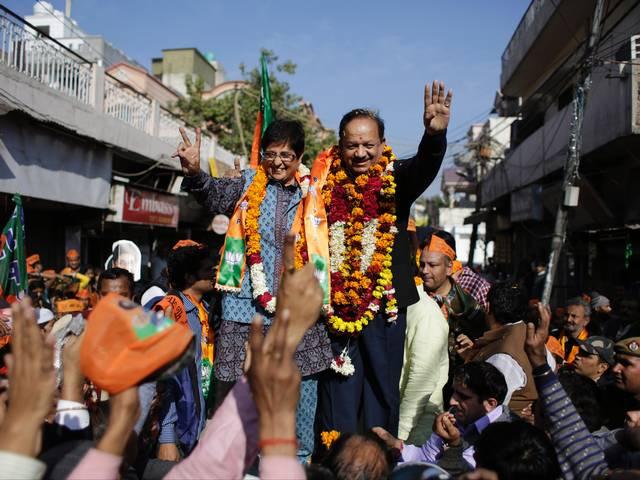 बीजेपी का दावा, पार्टी 34 सीटों पर जीत दर्ज करेगी तो 20 पर होगी हार BJP_AAP_ELECTION_KIRAN BEDI_Arvind Kejriwal_