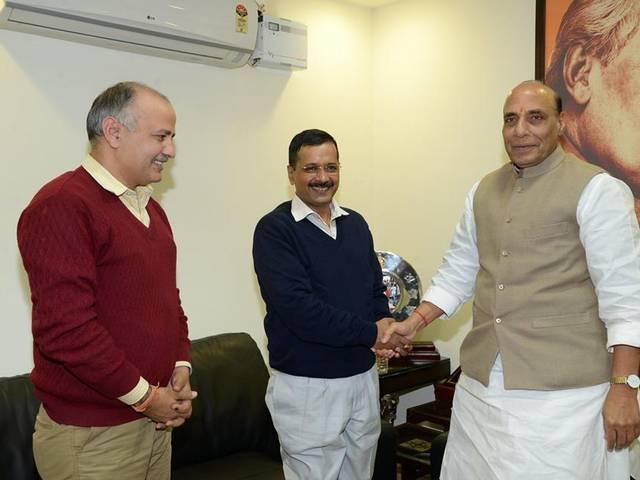 पूर्ण राज्य का दर्जा चाहिए : केजरीवाल arvind kejriwal meet rajnath singh