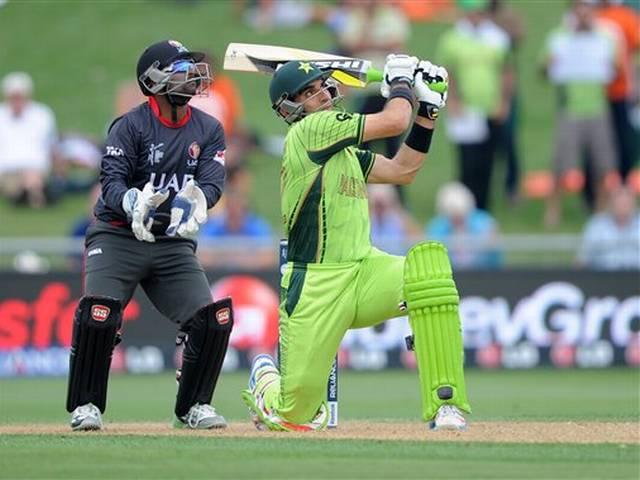 World Cup 2015: पाकिस्तान ने यूएई को 129 रनों से हराया World Cup 2015_Pakistan_UAE_Misbah ul Haq_Ahmed Shehzad_