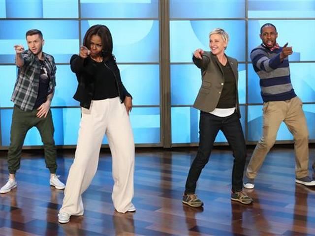 मिशेल ओबामा ने टीवी शो में बिखेरा अपने नृत्य का जादू Michelle Obama