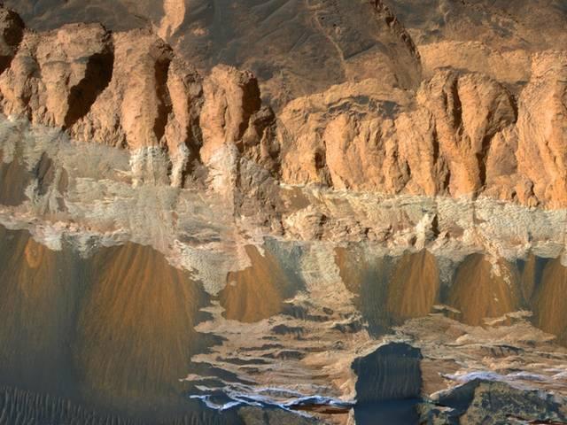 मंगल पर मिले जमीन के नीचे पानी के नए सबूत flowing water on Mars