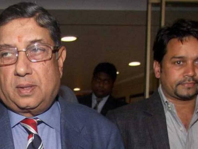 अनुराग ठाकुर ने श्रीनिवासन पर किया बड़ा हमला, सट्टेबाजों की सूचना परिवार को दें anurag vs srinivasan