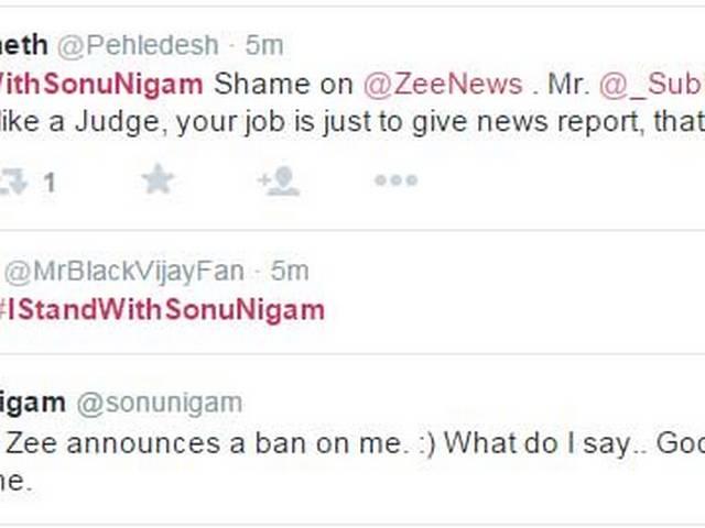 जी मीडिया का सोनू निगम पर पलटवार, 'अपनी गायकी में करें सुधार' SONU NIGAM BANNED BY ZEE NETWORK