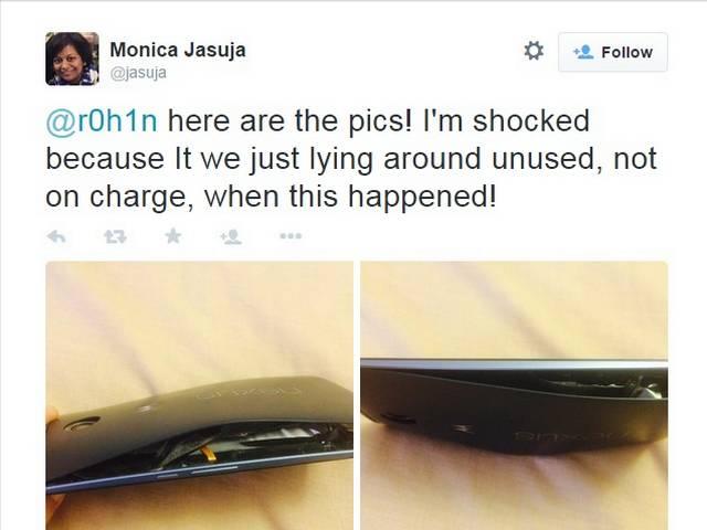 बैटरी में खराबी की वजह से ब्लास्ट हुआ गूगल नेक्सस 6 Google Nexus 6 explodes due to battery issues