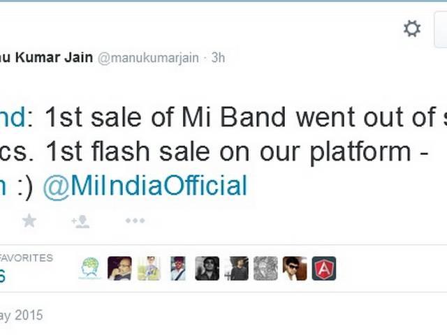 सिर्फ 7 सेकेंड में ऑउट ऑफ स्टॉक हो गया Mi बैंड Xiaomi Mi Band Up for Grabs in First Flash Sale