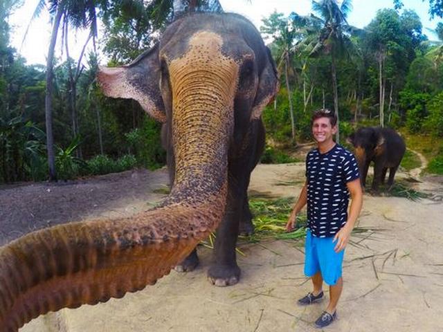 जब हाथी ने खींची सेल्फी...! ‘Elphie’ selfie snapped by elephant with Christian LeBlanc’s GoPro
