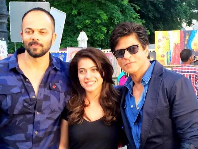 शाहरुख ने की काजोल के साथ तस्वीर शेयर, 'दिलवाले' के सेट की पहली झलक Shahrukh khan share picture with kajol and rohit shetty