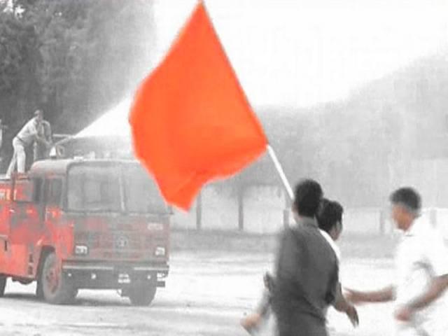 इलाहाबाद की मॉक ड्रिल में केसरिया झंडा के इस्तेमाल पर बैठी जांच allahabaad