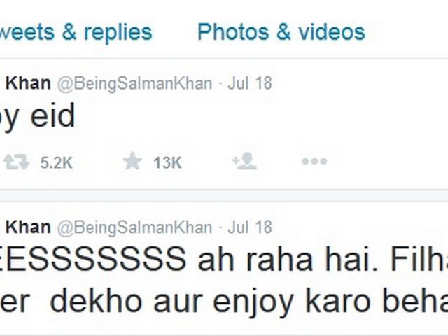 ट्विटर पर दिखा 'बजरंगी भाईजान' और 'रईस' का भाईचारा Salman Khan and Shah Rukh Khan