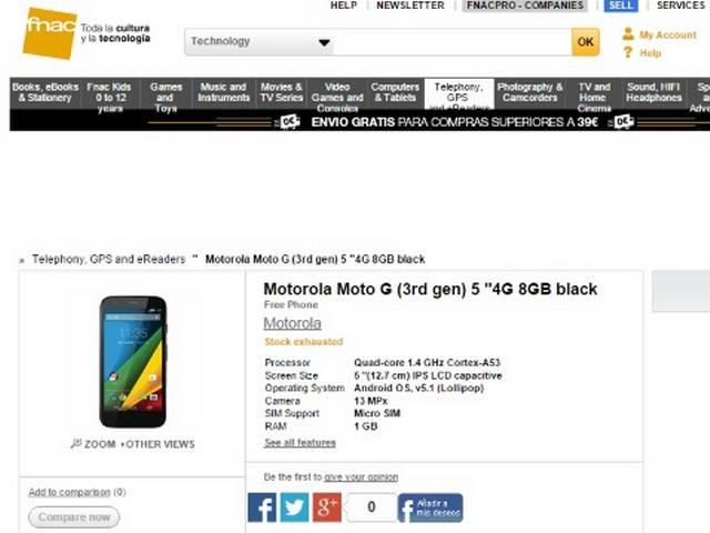LEAKED: जुलाई में लॉन्च होगा Moto G (Gen 3), जानें क्या है कीमत और फीचर्स Moto G (Gen 3) Price and Full Specifications Leaked by Retailer