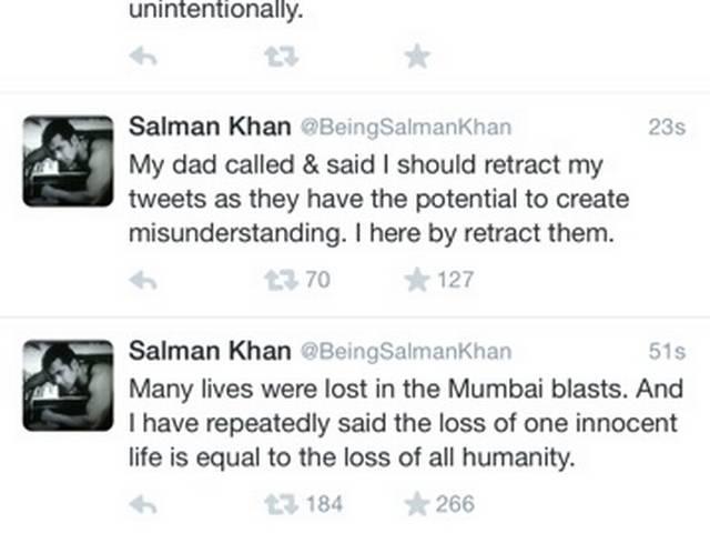 याकूब की फांसी पर सवाल उठाने के लिए सलमान ने बिना शर्त मांगी माफी Salman Khan_Tweet_Yakub Memon_