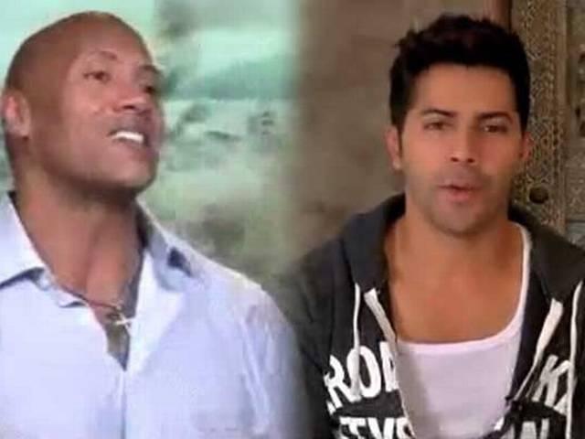 वरूण, द रॉक ने ट्विटर पर फिर किया एक-दूसरे को धन्यवाद varun dhawan bollywood connection