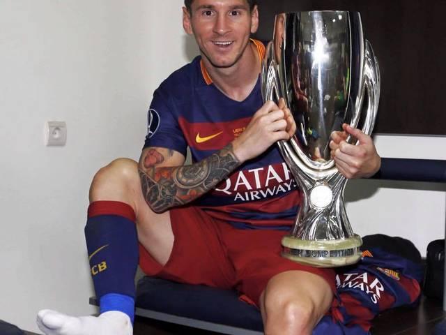यूईएफए सुपर कपः फाइनल के बेस्ट प्लेयर चुने गए मेसी messi best player in uefa super cup