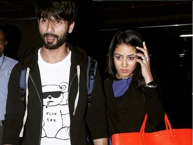 SPOTTED: हनीमून से वापस लौटे शाहिद-मीरा shahid meera return from honeymoon