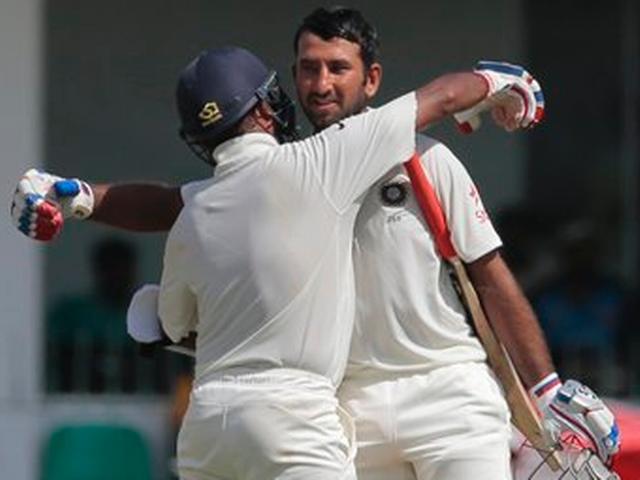 INDvsSL: पुजारा-मिश्रा की जोड़ी ने तोड़ा 30 साल पुराना रिकॉर्ड pujara mishra new record