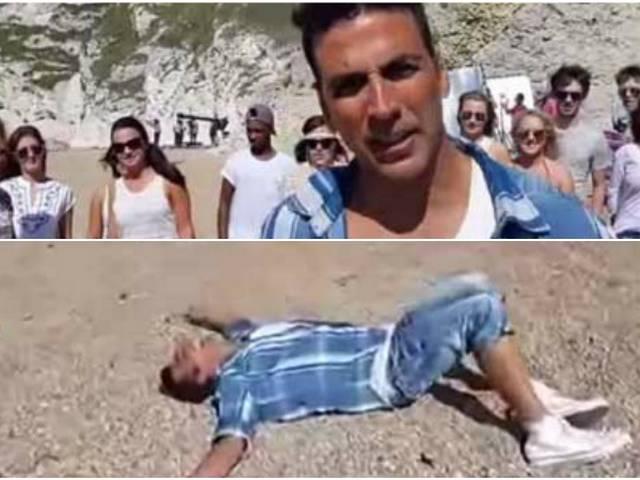 ...जब 'चक्कर' खाकर गिर पड़े अक्षय कुमार Akshay Kumar Dizzy Goals Challenge On Housefull 3 sets!