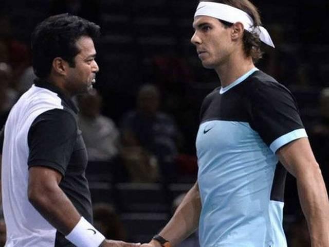पेरिस मास्टर्सः पहले दौर में ही बाहर हो गई पेस-नडाल की जोड़ी Paes/Nadal Lose Paris Opener