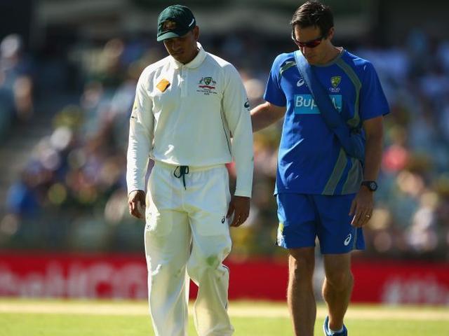 चोट के कारण दो टेस्ट से बाहर हुए ख्वाजा Khawaja injury leaves him in doubt for Adelaide Test