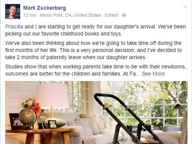 जानिए क्यों मार्क जकरबर्ग फेसबुक से लेने जा रहे हैं दो महीने की छुट्टी! Facebook CEO Mark Zuckerberg plans two months’ paternity leave for daughter’s birth