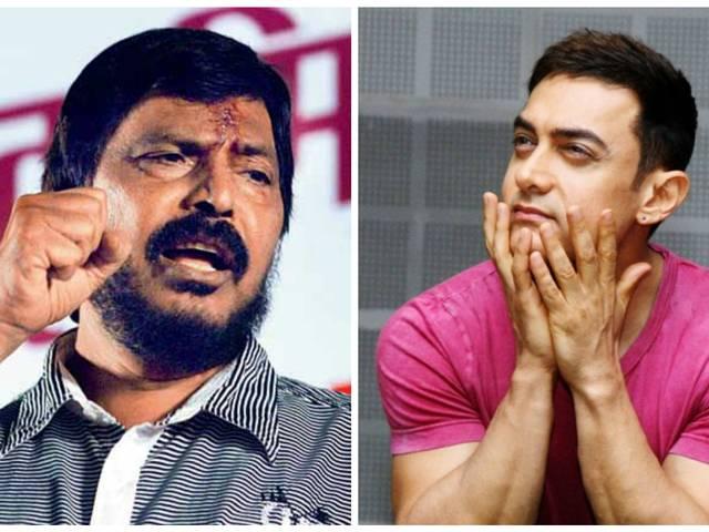 यदि आमिर विदेश में बसते हैं तो हम उन्हें वापस ले आयेगें: अठावले We will bring back Aamir Khan if he goes out of India : Ramdas Athawale