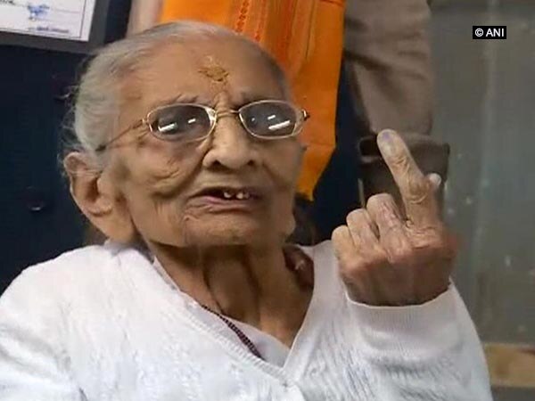Gujarat polls: PM Modi's mother casts vote