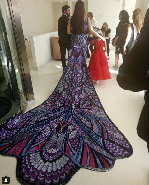 IN PICS: Aishwarya Rai Bachchan appeared on Cannes's red carpet in Purple Gown