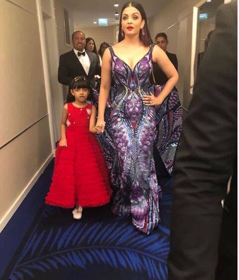 IN PICS: Aishwarya Rai Bachchan appeared on Cannes's red carpet in Purple Gown