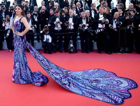 IN PICS: Aishwarya Rai Bachchan appeared on Cannes's red carpet in Purple Gown