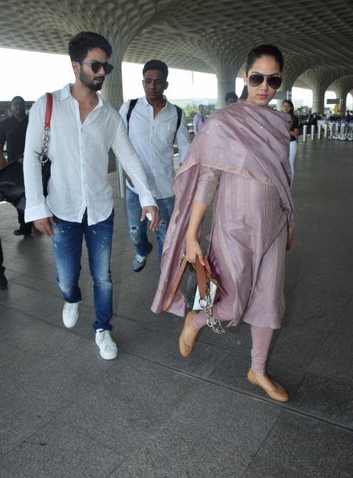 Mira Rajput, see photos with Shahid Kapoor in simple suit Mira Rajput, see photos with Shahid Kapoor in simple suit