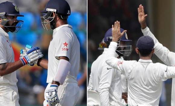 कानपूर कसोटीवर भारताची पकड, विजय 64*, पुजारा 50*