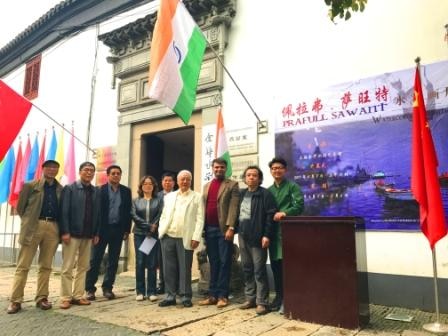 चीनच्या ऐतिहासिक शॉनहुवा गॅलरीमध्ये फडकला तिरंगा